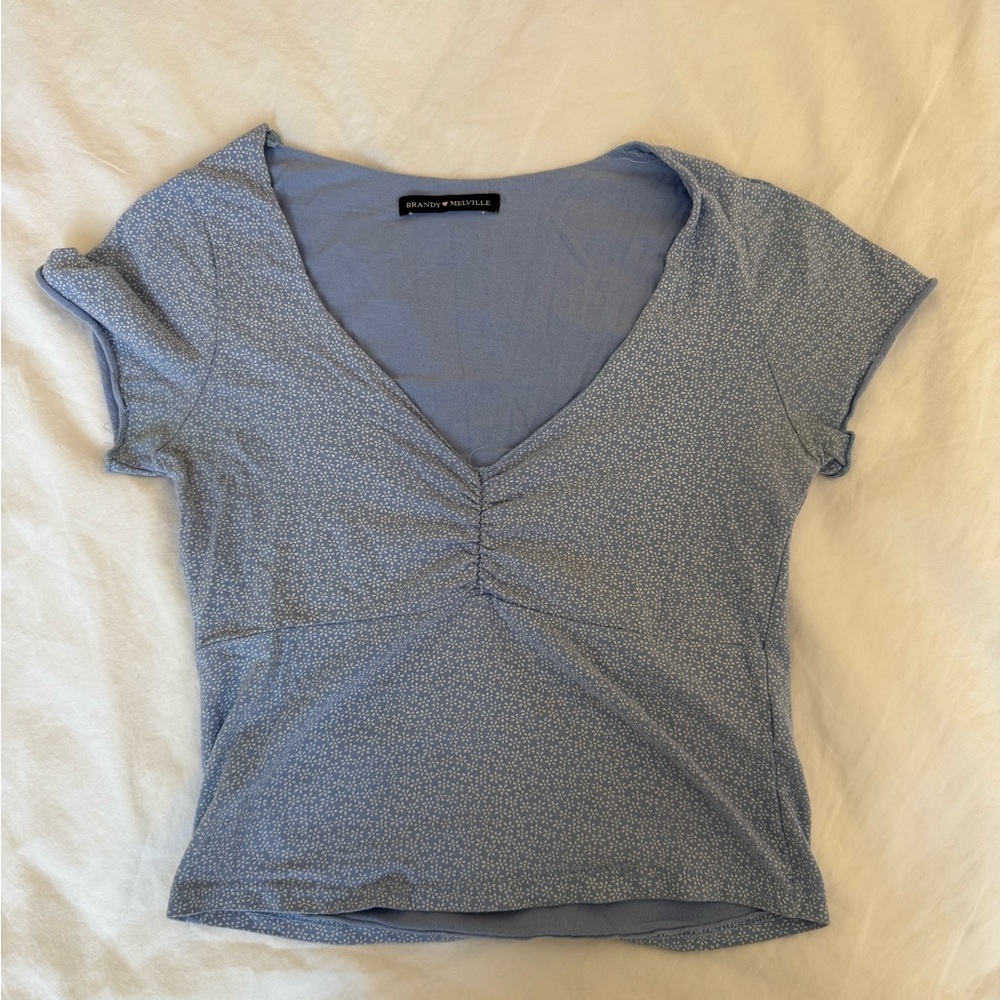 Brandy Melville Light Blue Crop Top